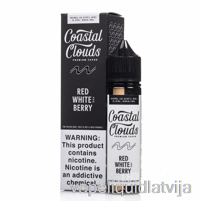 Sarkans Balts Un Ogu - Piekrastes Mākoņi - 60ml 0mg Vape šķidrums